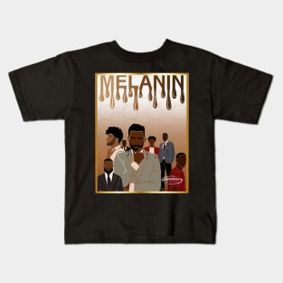 Dripping Melanin (Men) Kids T-Shirt